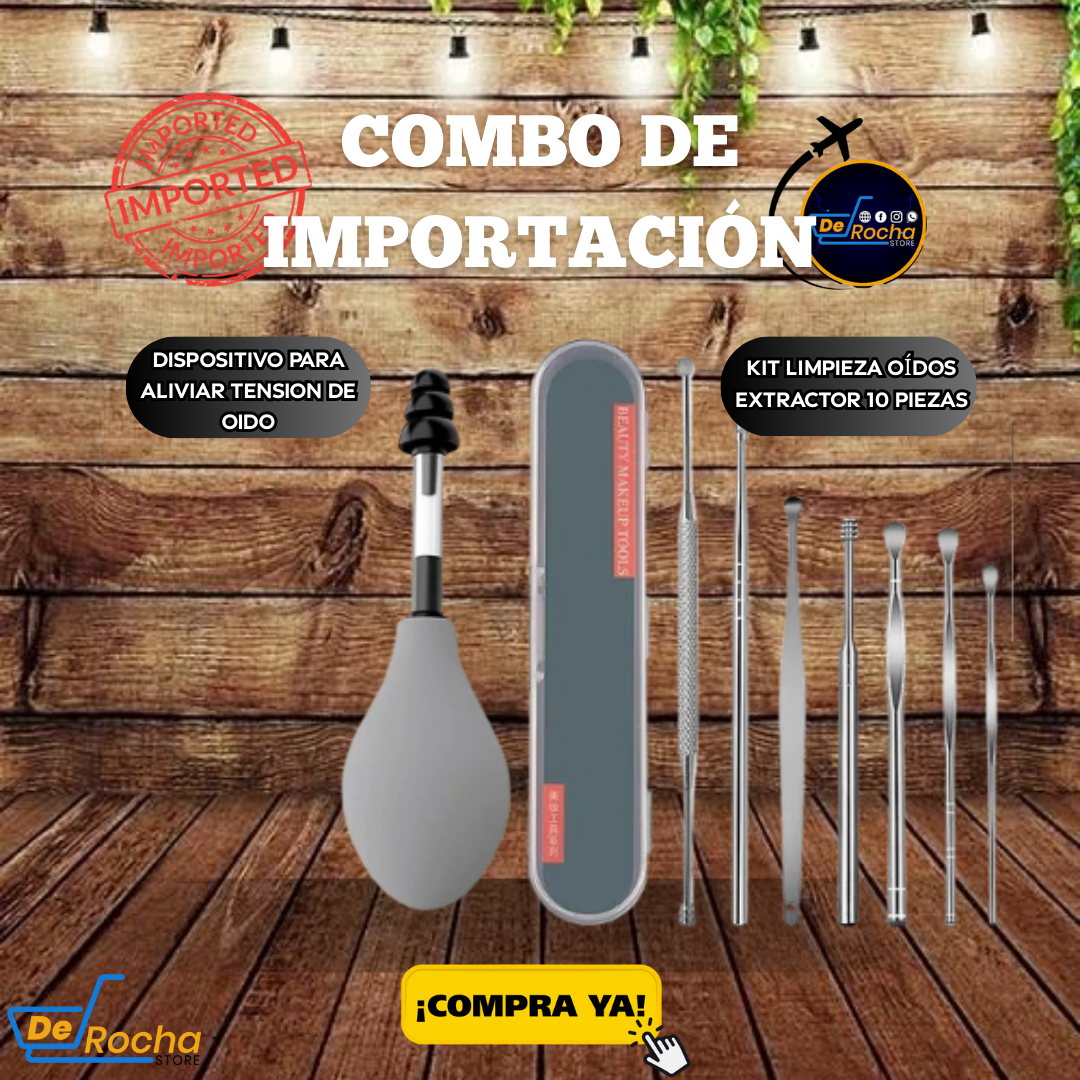 Combo alivia tension oido+limpieza oido